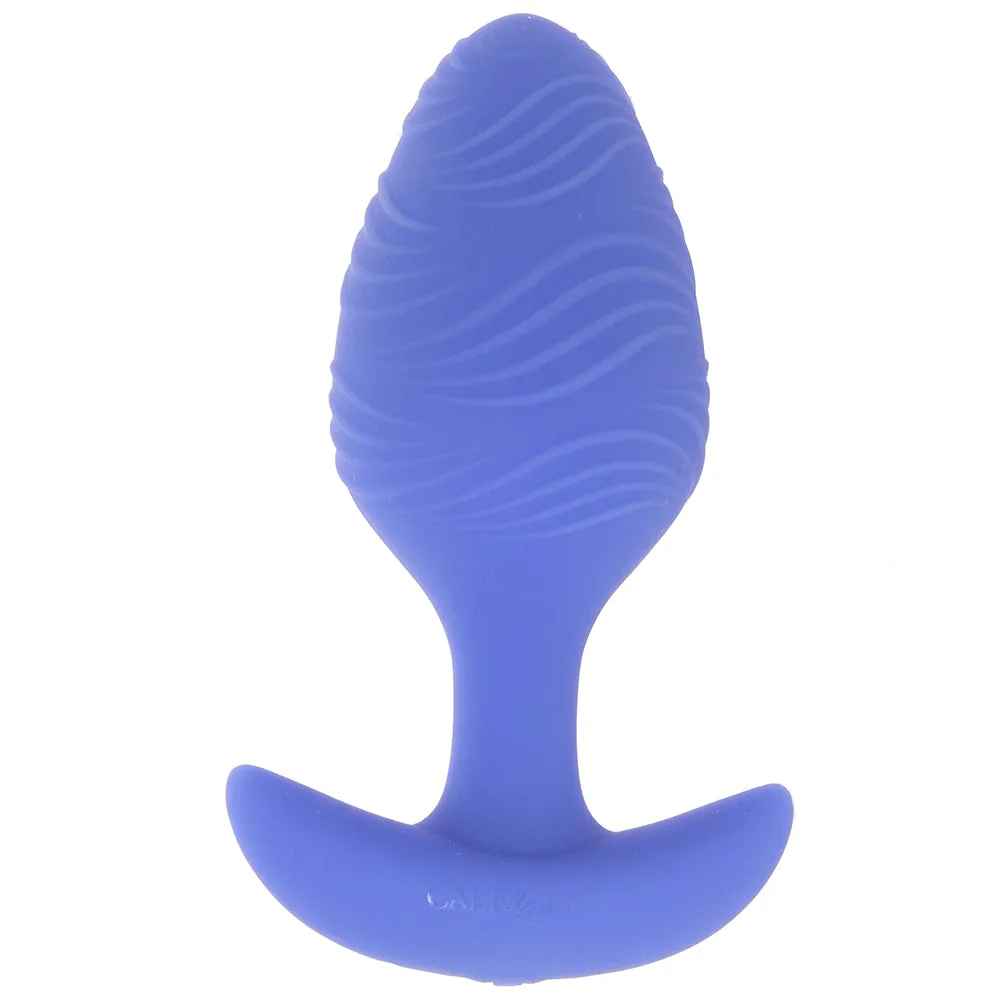 Cheeky Large Glow-In-The-Dark Vibrating Butt Plug in Blue