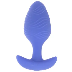 Cheeky Large Glow-In-The-Dark Vibrating Butt Plug in Blue