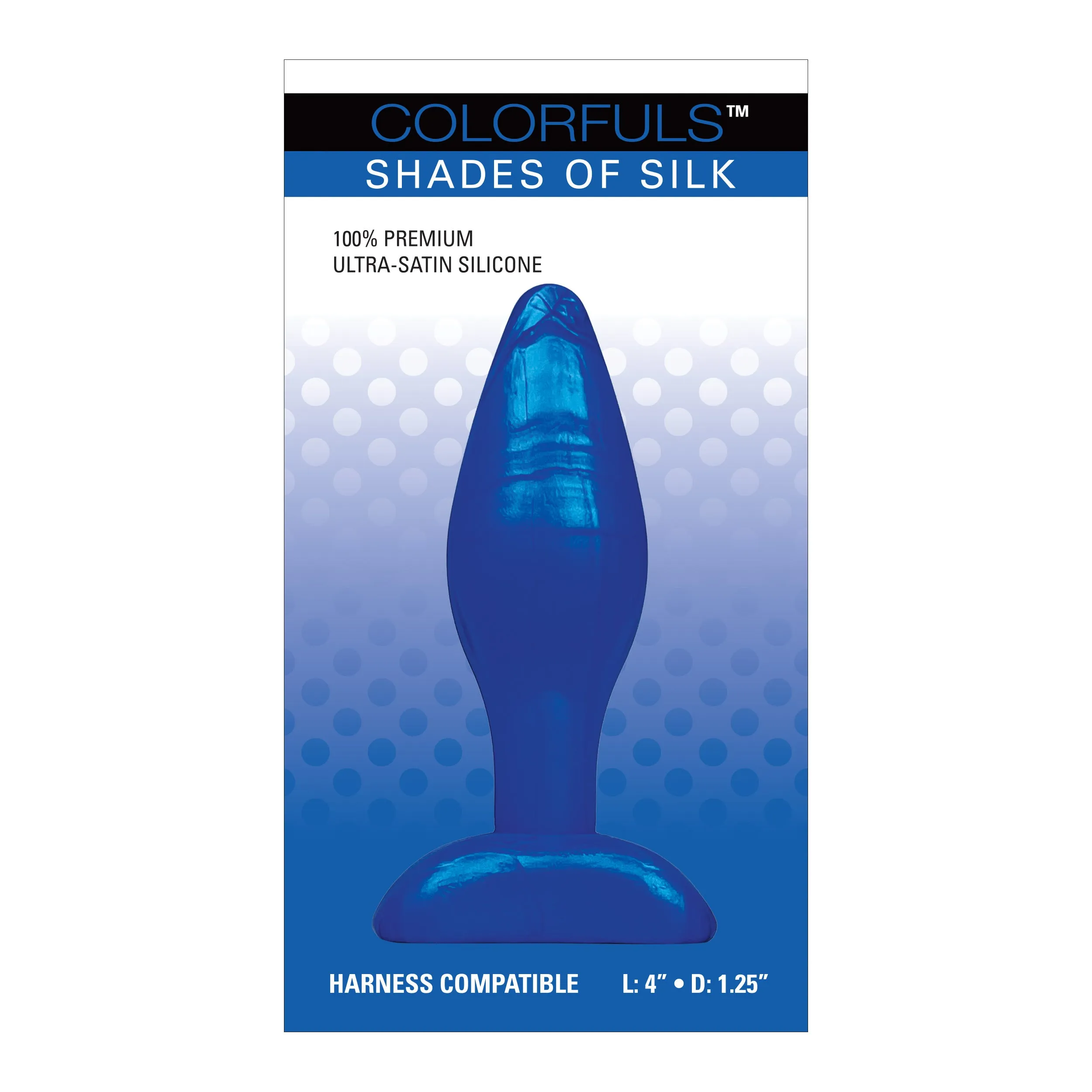 Colorfuls Shades of Silk Medium Blue Butt Plug
