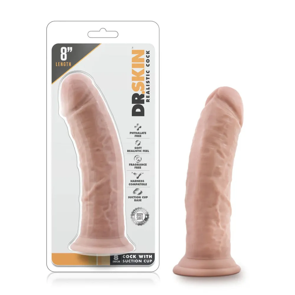 Dr. Skin 8" Realistic PVC Cock Dildo With Suction Cup