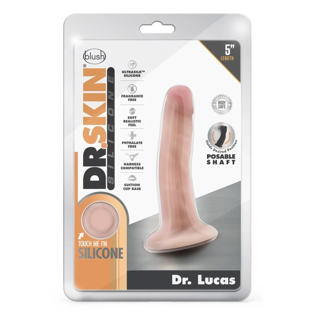 Dr. Skin Lucas Realistic Poseable 5" Silicone Dildo With Suction Cup