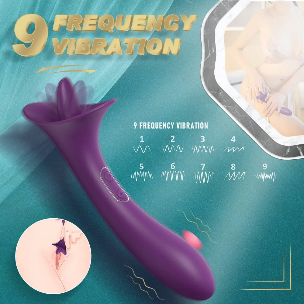 Dual Ended Flickering Tongue Vibrator