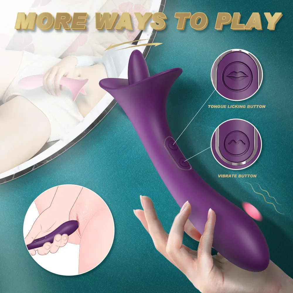 Dual Ended Flickering Tongue Vibrator