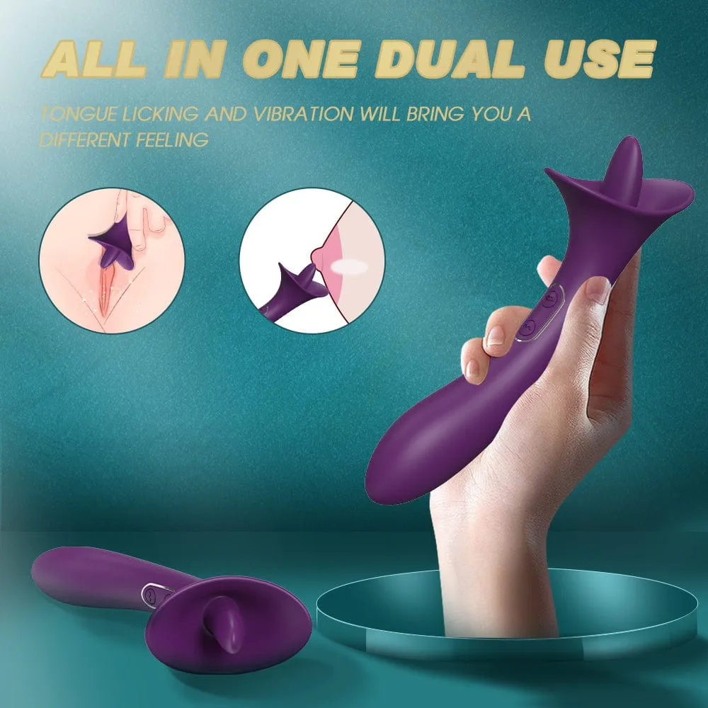 Dual Ended Flickering Tongue Vibrator