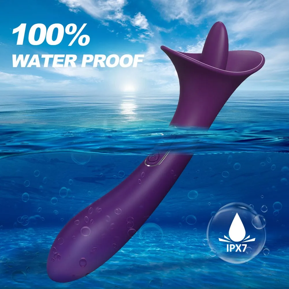 Dual Ended Flickering Tongue Vibrator