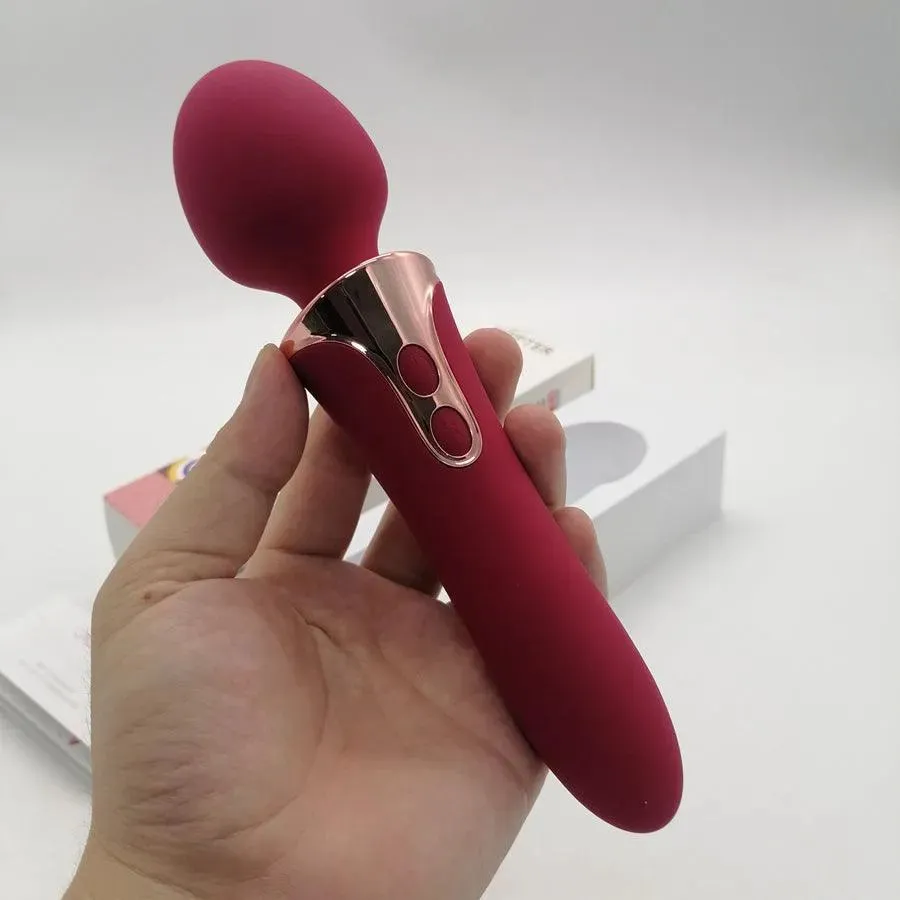 Dual Head Silicone Wand Vibrator for Women