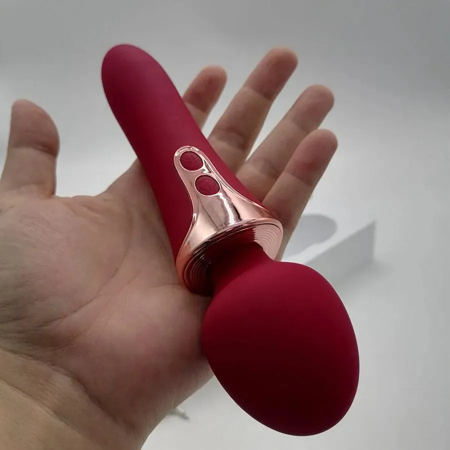 Dual Head Silicone Wand Vibrator for Women