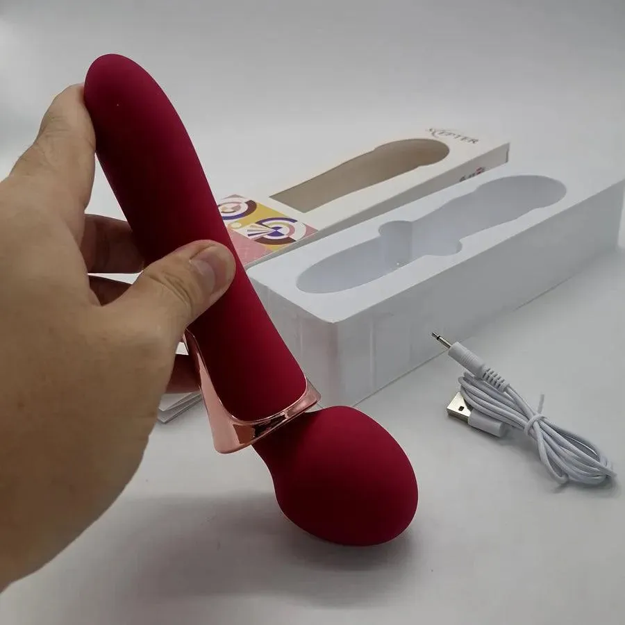 Dual Head Silicone Wand Vibrator for Women