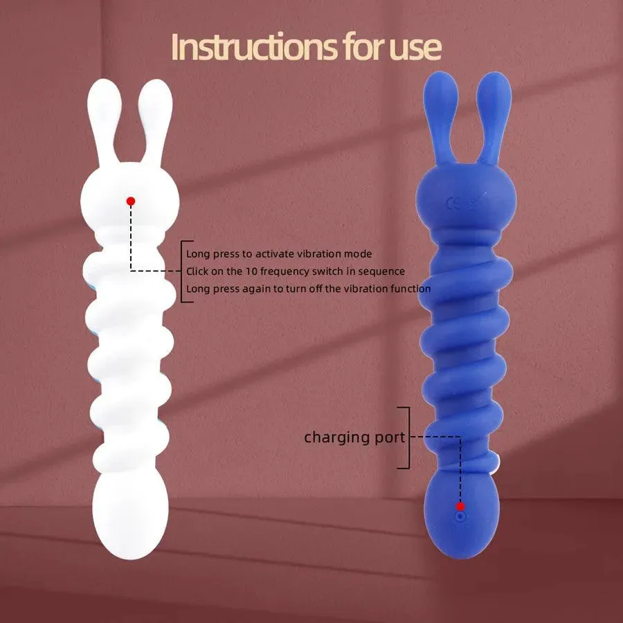 Dual Head Soft Silicone Bunny Vibrator Sex Toys