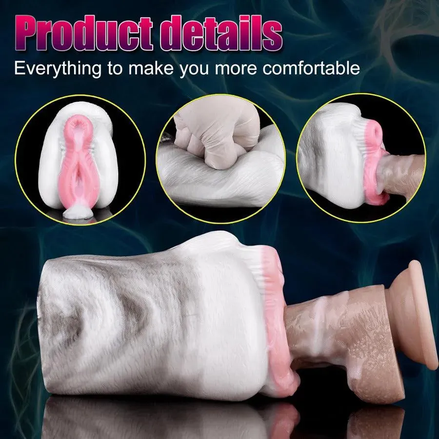 Dual Stimulation Silicone Horse Pussy