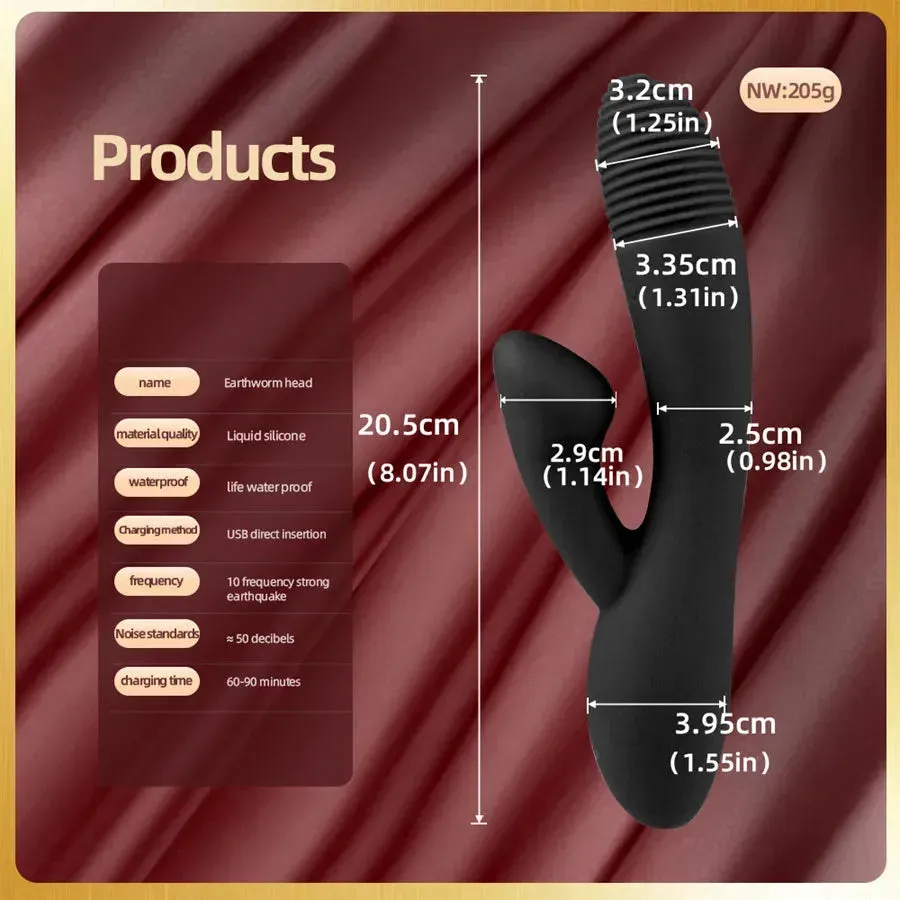 Earthworm Smart Heating Rabbit Vibrator