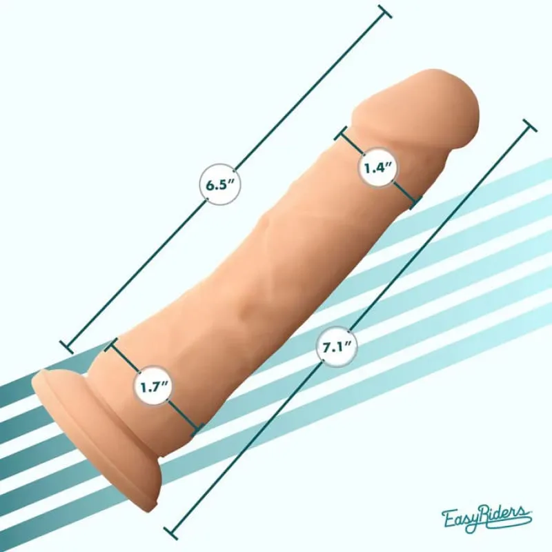 Easy Riders 7&quot; Silicone Dildo - Light