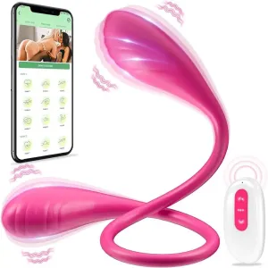 Elvie - 7 Speed Remote Control Mini Double Love Egg Vibrator 18 Inch Length