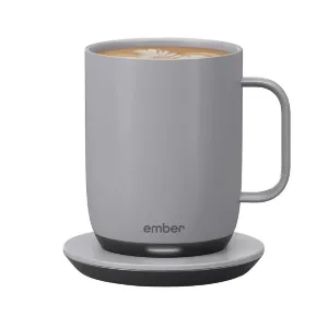 Ember LK3399632C Temperature Control Smart Mug 2, 14 Oz, App-Controlled Heated Coffee Mug with 80 Min Battery Life and Improved Design, Gray