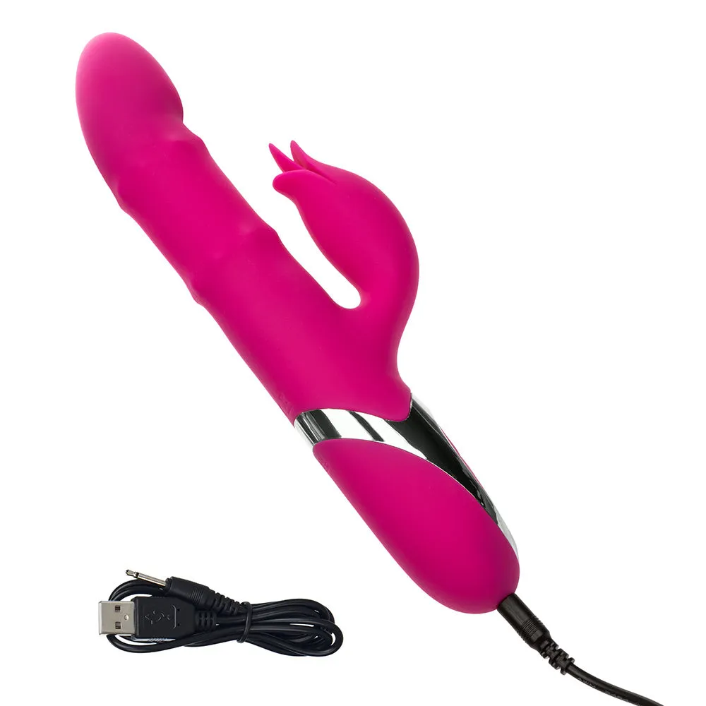 Enchanted Embrace Thrusting Rabbit Vibrator With Rolling Beads