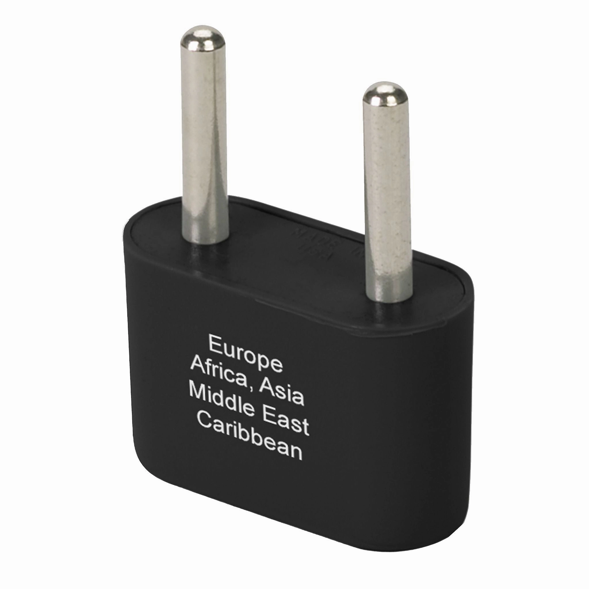 Europe & Asia Ungrounded Adapter Plug - 3 pack