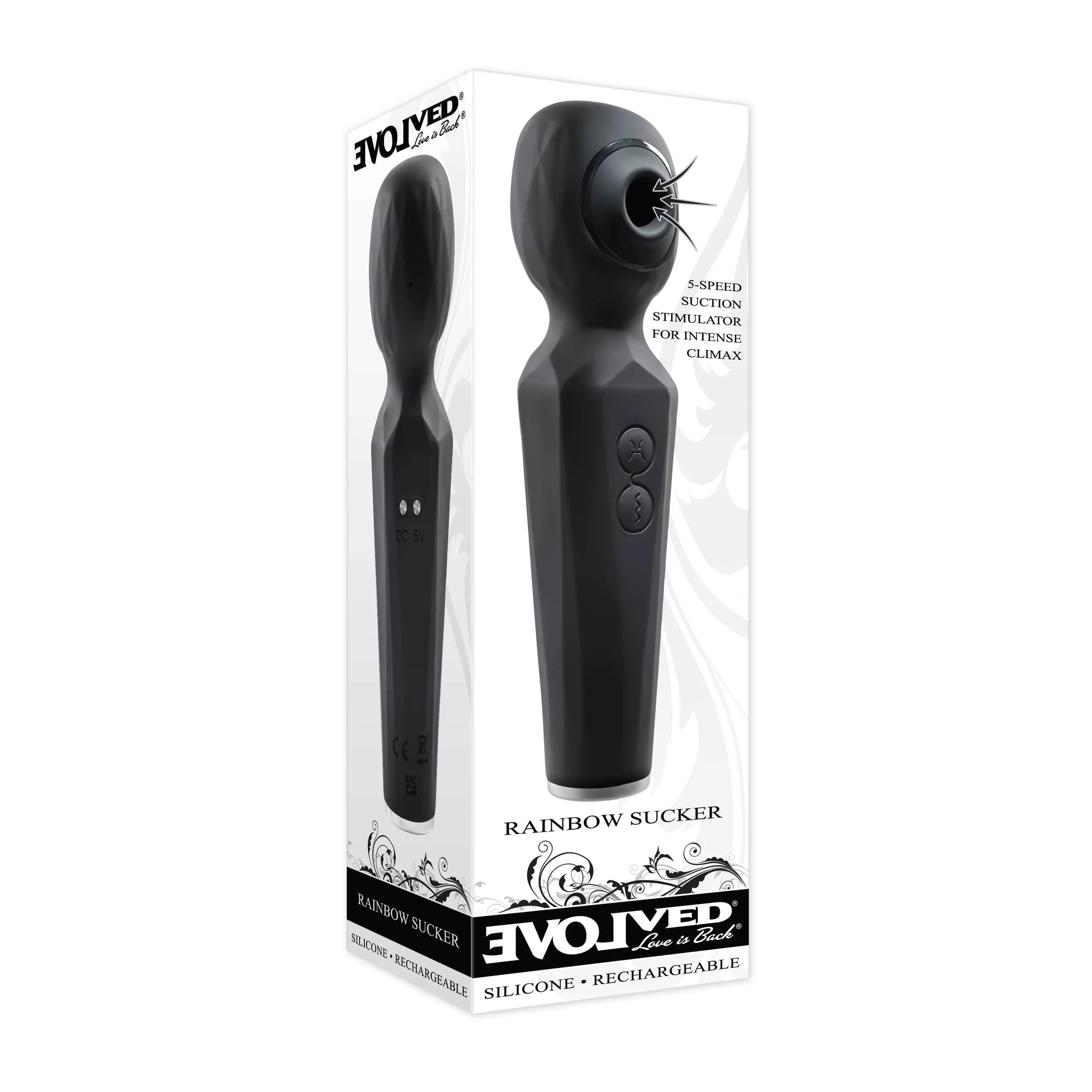 Evolved - Rainbow Sucker Clit Massager (Black)