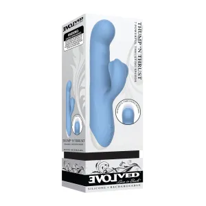 Evolved - Thump and Thrust Powerful Rabbit Vibrator (Blue)