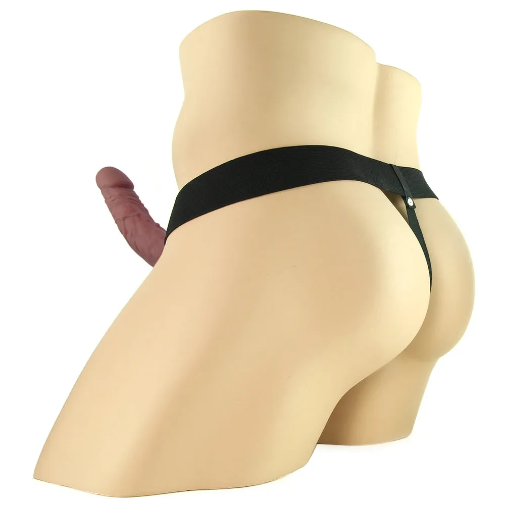 Fetish Fantasy 9 Inch Hollow Strap-On with Balls in Chocola