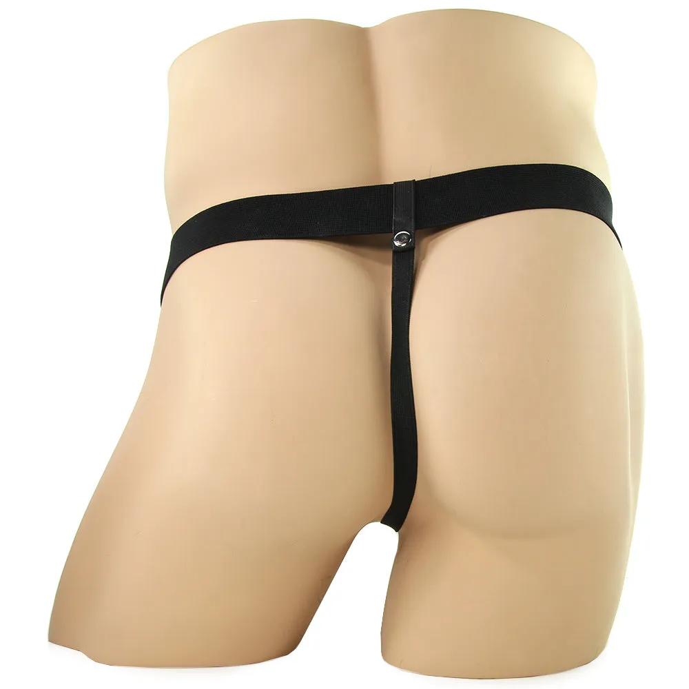 Fetish Fantasy 9 Inch Hollow Strap-On with Balls in Chocola