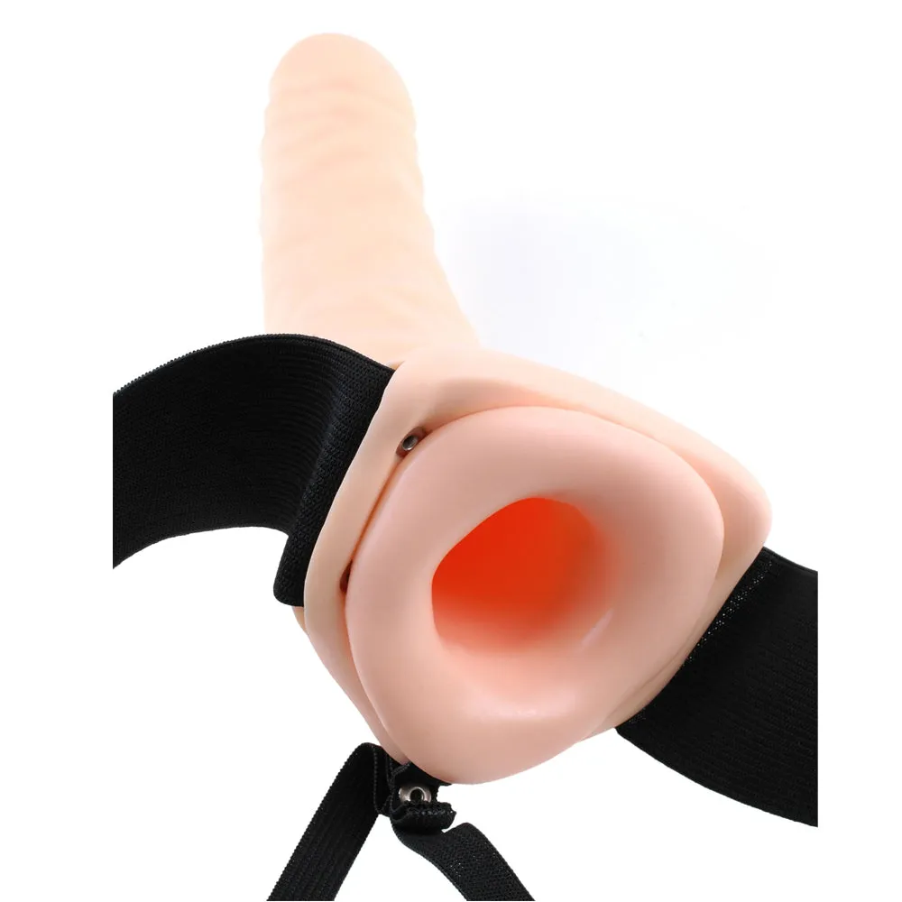 Fetish Fantasy Series 8" Vibrating Hollow Strap-On