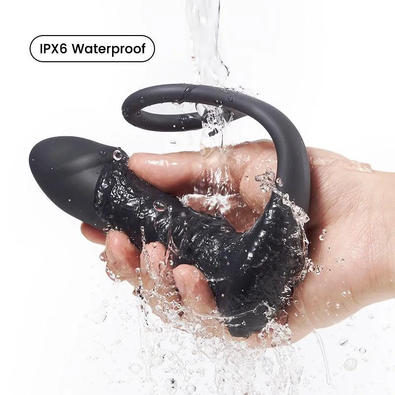 Fighter Moore - 10 Thrilling Vibration 3 Thrusting Silicone Remote Control Cock Ring Anal Vibrator