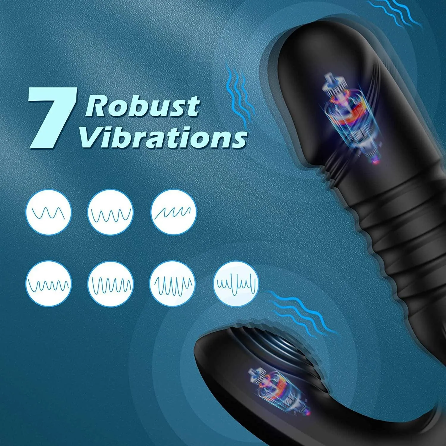 Fobono 7 Vibration 7 Thrusting App Control Anal Vibrator Prostate Massage