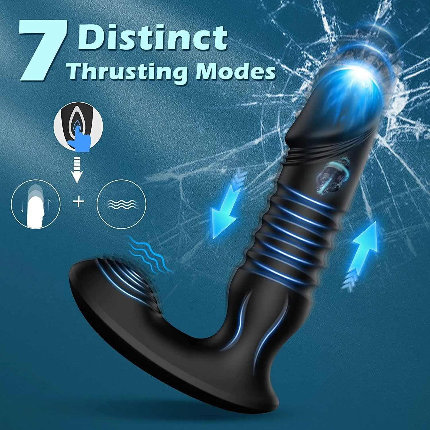 Fobono 7 Vibration 7 Thrusting App Control Anal Vibrator Prostate Massage