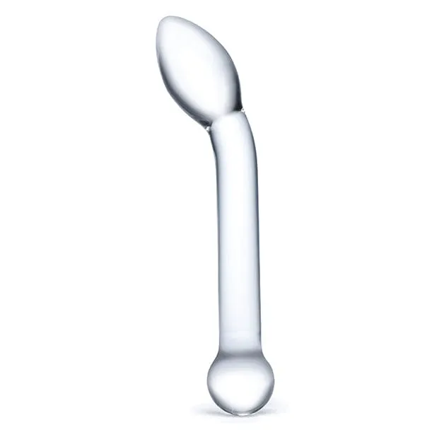 Glas - Slimline G Spot Hand Blown Glass Dildo 8" (Clear)