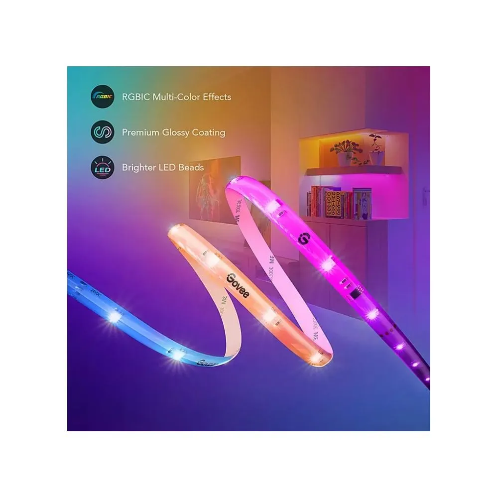 Govee 32.8ft Wi-Fi RGBIC LED Strip Light - 100% Dimmable