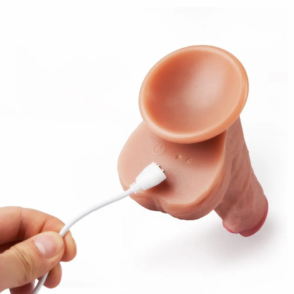 Heating Dildo Vibrator 42 Celsius 10-frequency Squirming Vibrating 8.5" Dildos Remote Control