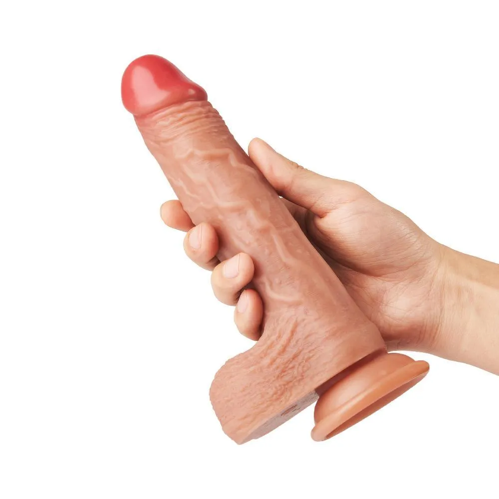 Heating Dildo Vibrator 42 Celsius 10-frequency Squirming Vibrating 8.5" Dildos Remote Control