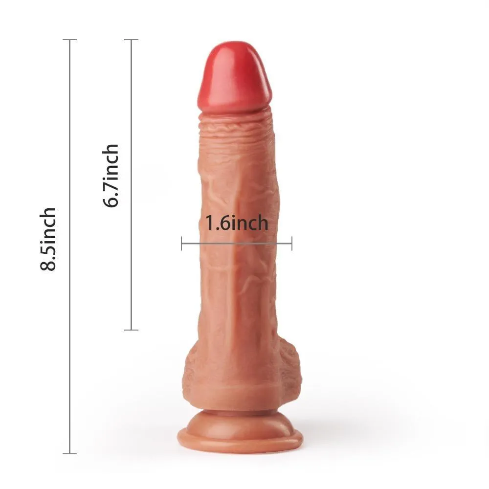 Heating Dildo Vibrator 42 Celsius 10-frequency Squirming Vibrating 8.5" Dildos Remote Control