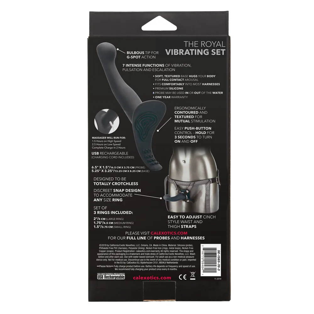 Her Royal Harness The Royal Vibrating Strap-On Dildo Set