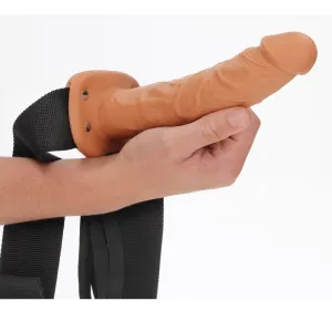 Hollow Strap-on Without Balls 8 Inch - Flesh