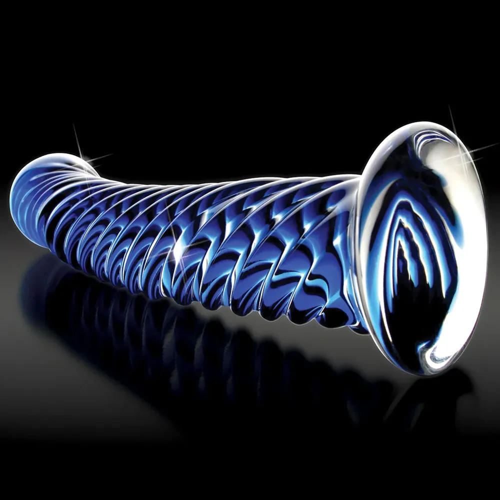 Icicles No. 29 Spiral Ribbed Glass Dildo