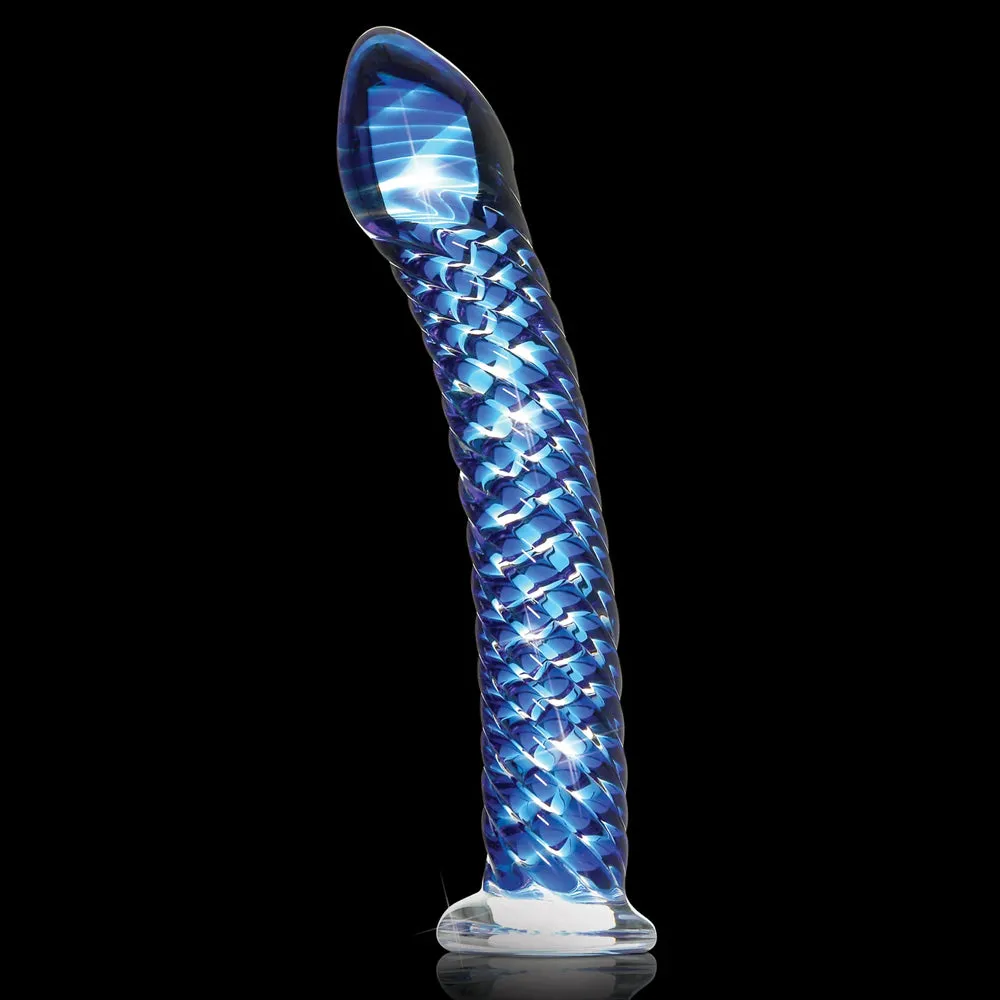 Icicles No. 29 Spiral Ribbed Glass Dildo