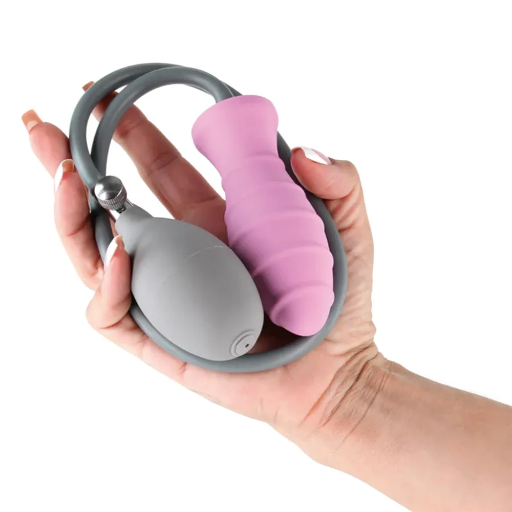 Inya Inflataplay Inflatable Ribbed Silicone Butt Plug