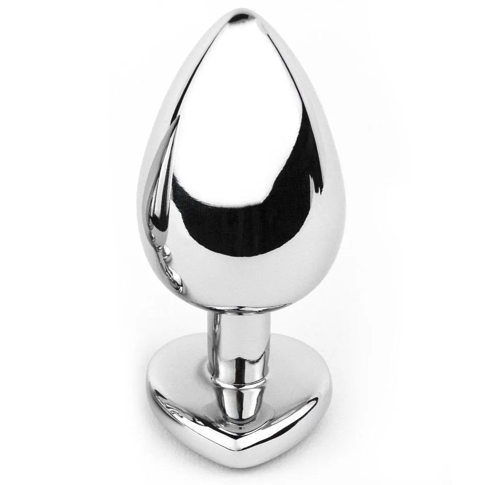 Jeweled Metal Heart Butt Plug