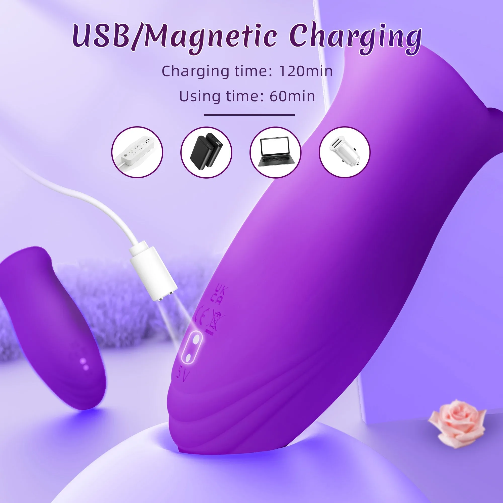 KERERO Adult Sex Toys Vibrator for Women with 10 Vibration Modes and 10 French Kissing Modes