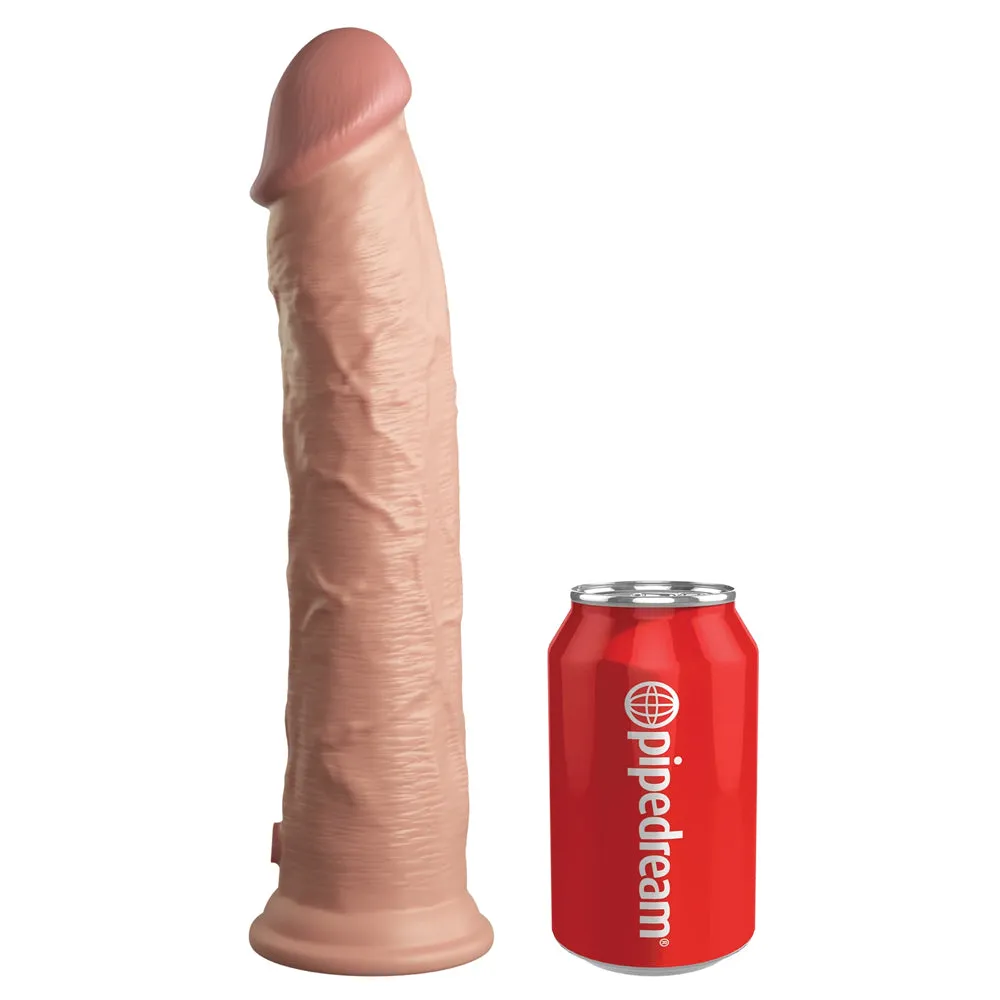 King Cock Elite 11" Dual Density Silicone Dildo With Suction Cup