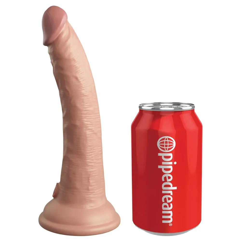 King Cock Elite 7" Dual Density Silicone Dildo With Suction Cup