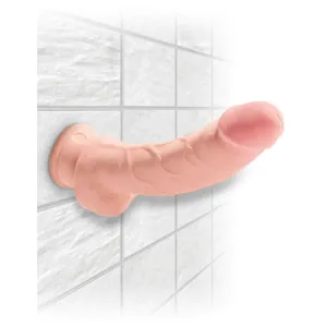 King Cock Plus Triple Density 8" Cock With Balls - Flesh