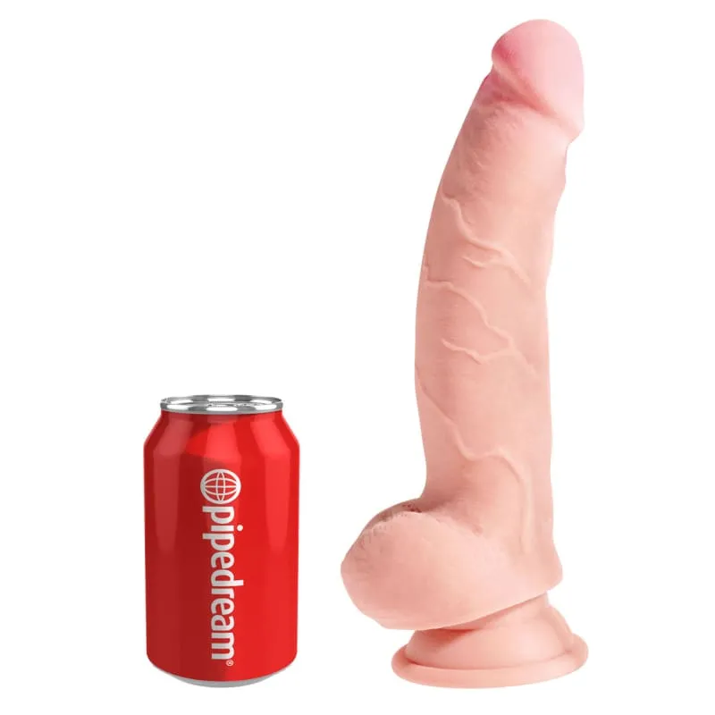 King Cock Plus Triple Density 8" Cock With Balls - Flesh