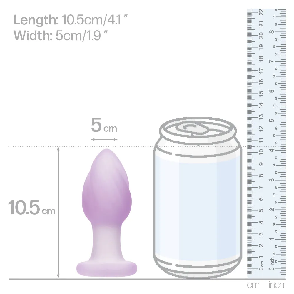 Lavender Haze Ridge Probe Vibrating Liquid Silicone Butt Plug