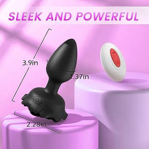 LED Vibrating Butt Plug with 10 Colors & Vibration Settings