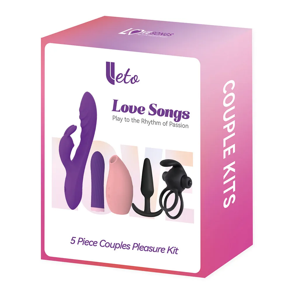 Leto Couples Pleasure Clitoral Suction & Vibrating 5-Piece Kit