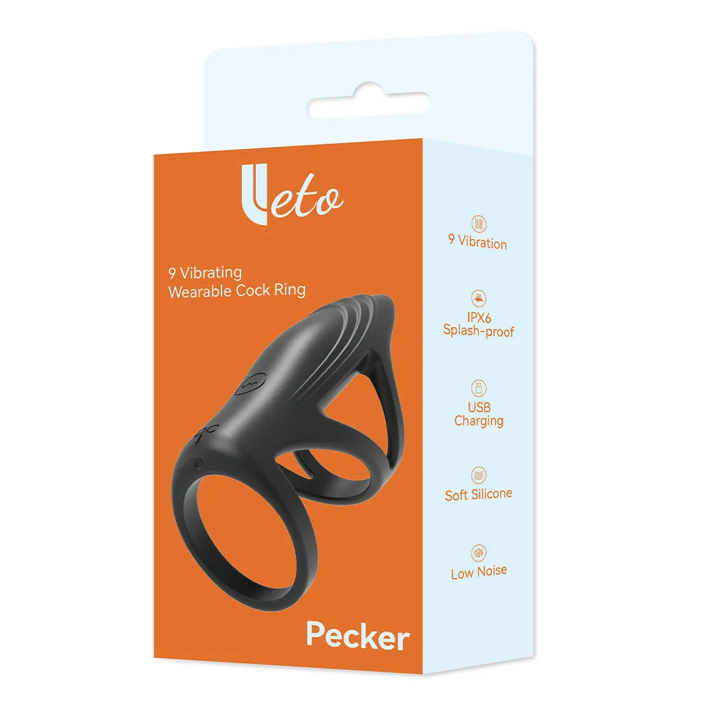 Leto Pecker App-Compatible Vibrating Wearable Cock Ring Sleeve