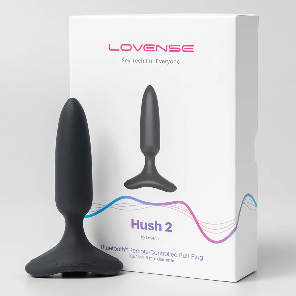 Lovense Hush 2 Bluetooth Vibrating 1" Butt Plug - Extra-Small