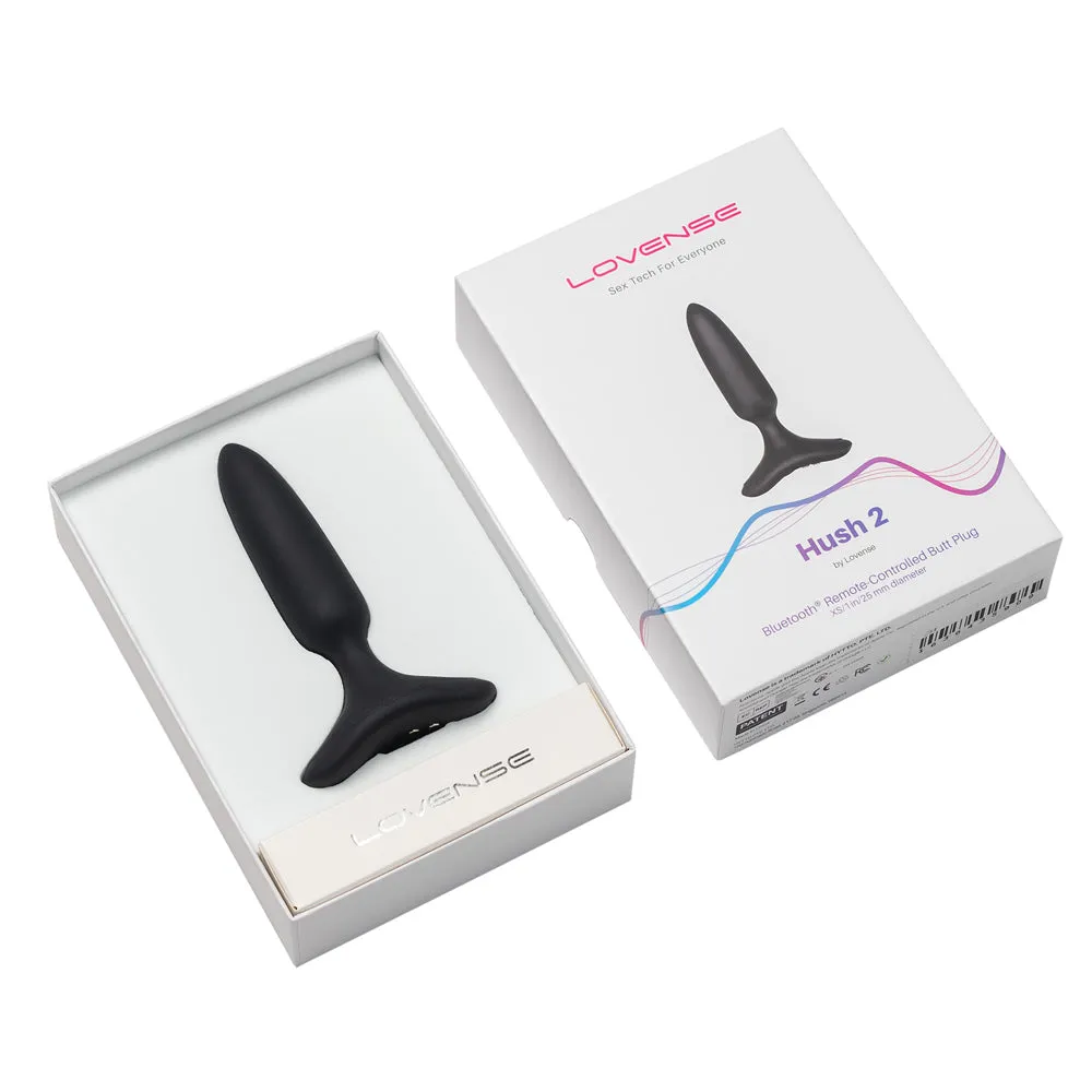 Lovense Hush 2 Bluetooth Vibrating 1" Butt Plug - Extra-Small
